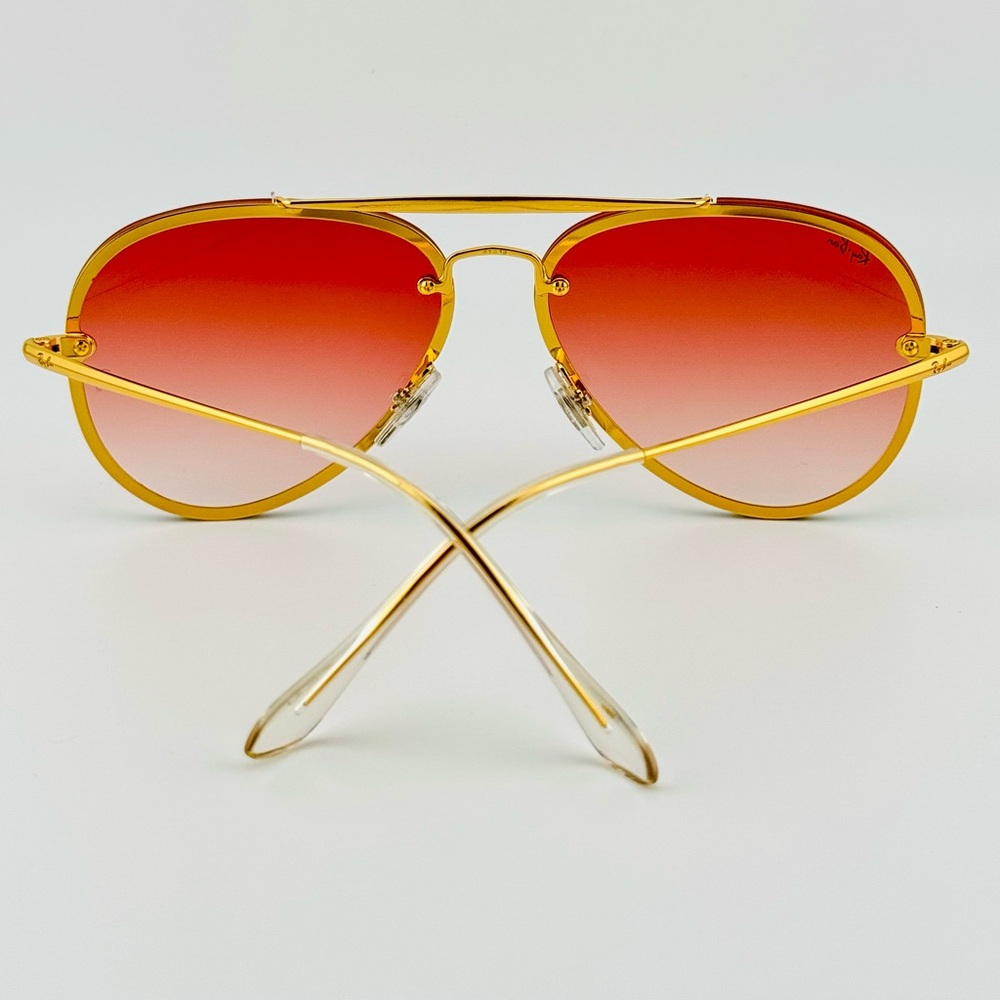 Ray-Ban Blaze Aviator Sunglasses RB3584N Gold Frame Red Gradient Lenses UNISEX - Picture 11 of 16